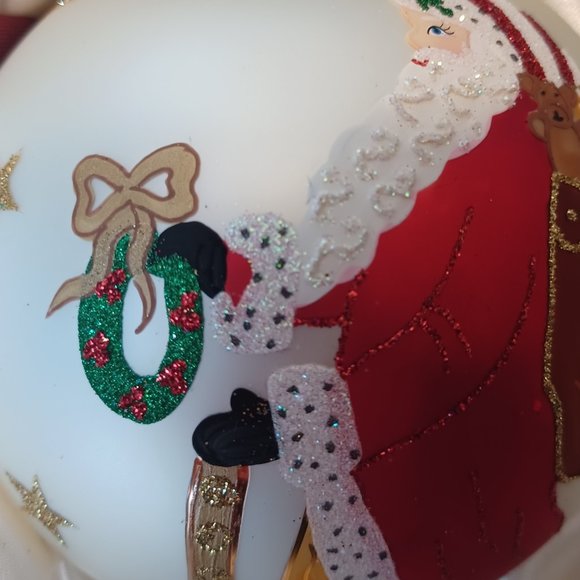 Collectors Series Large Beaded Glass Santa Clause Ornament. Hand Made in Poland. - Picture 7 of 12
